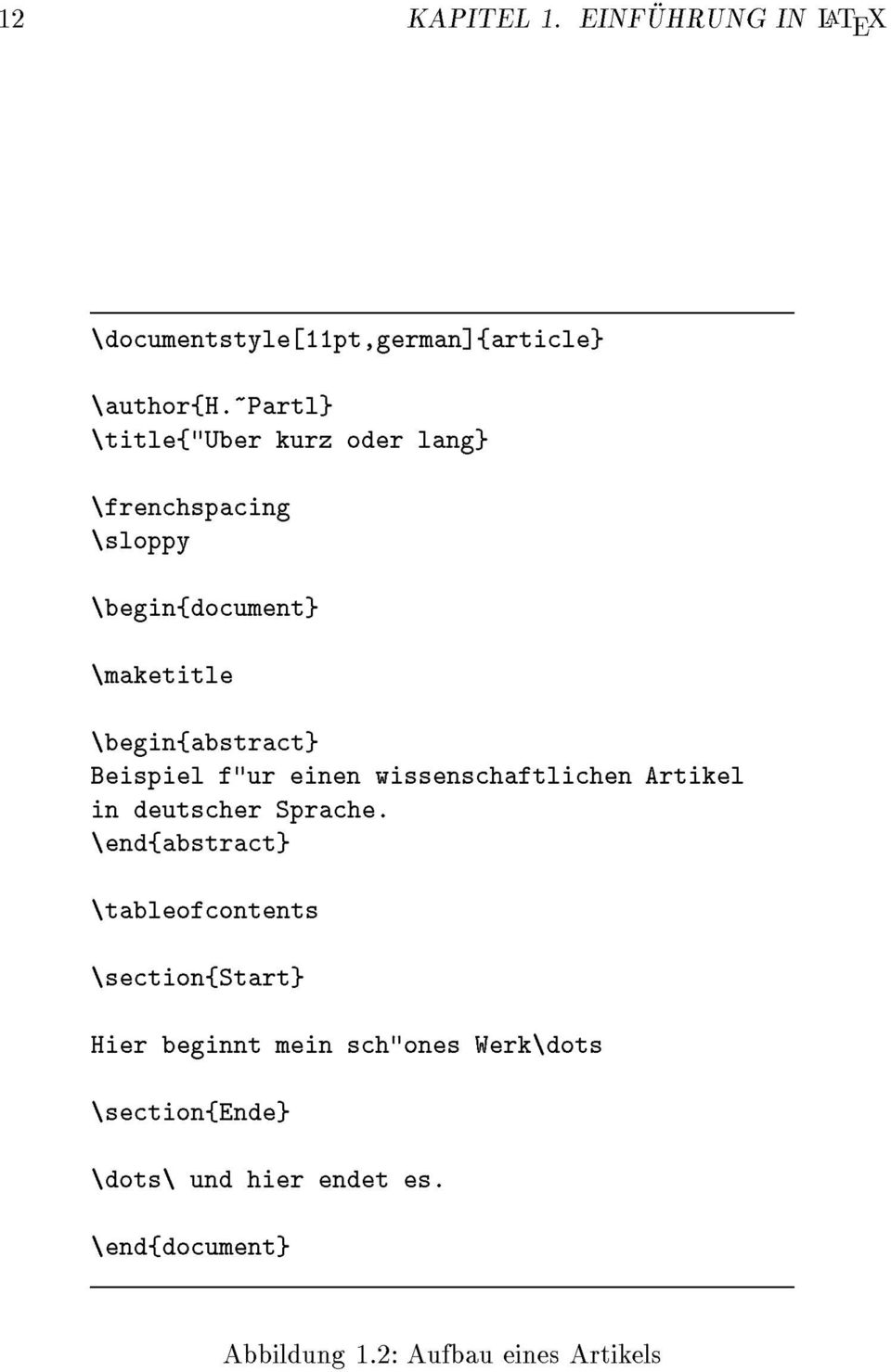 Beispiel f"ur einen wissenschaftlichen Artikel in deutscher Sprache.