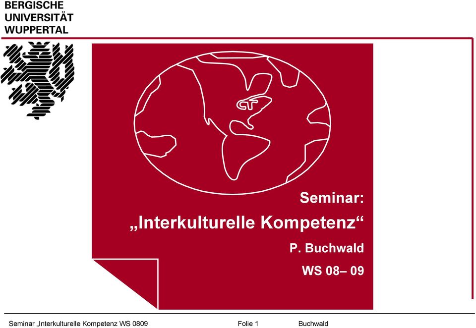 Buchwald WS 08 09 Seminar
