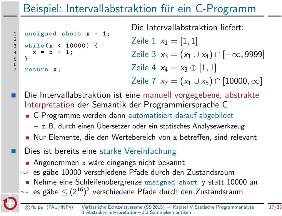 C-Programme werden dann automatisiert darauf abgebildet z. B.