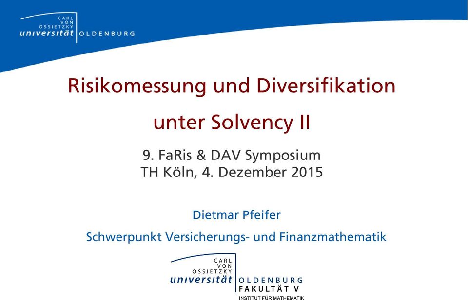 FaRis & DAV Symposium TH Köln, 4.