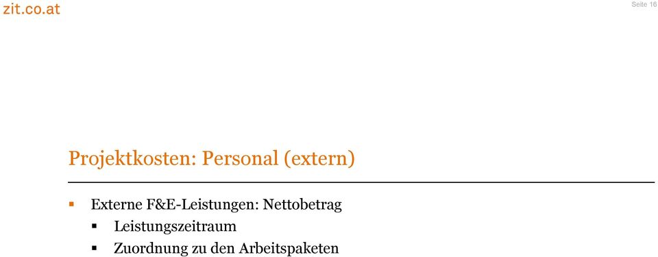 F&E-Leistungen: Nettobetrag