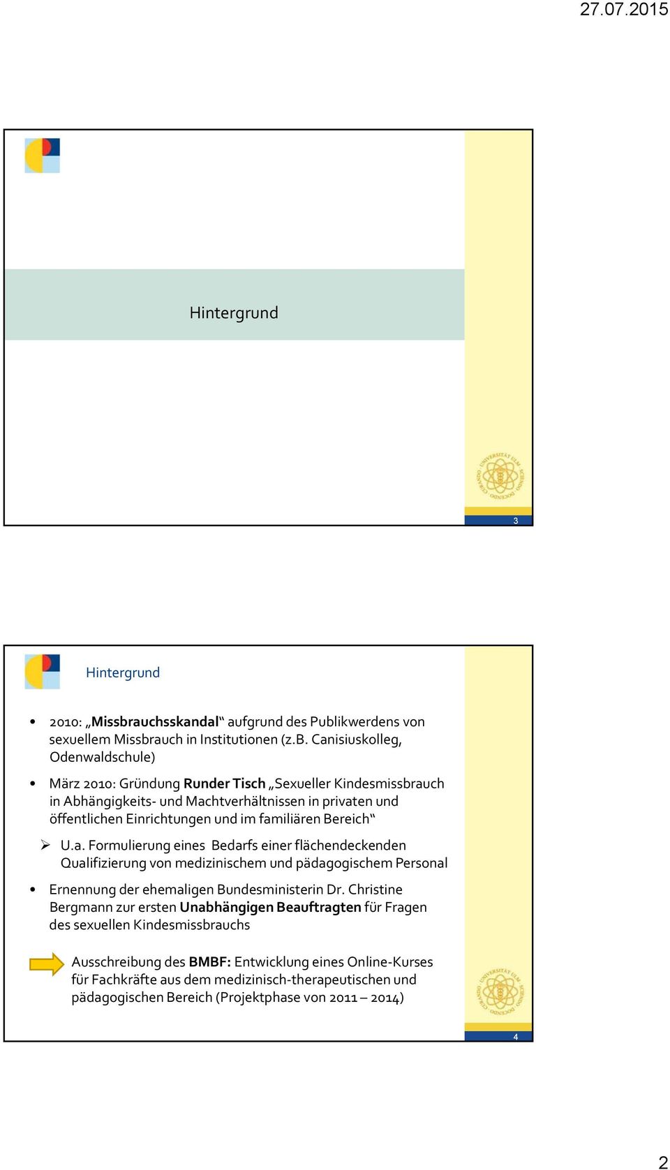 ikwerdens von sexuellem Missbr