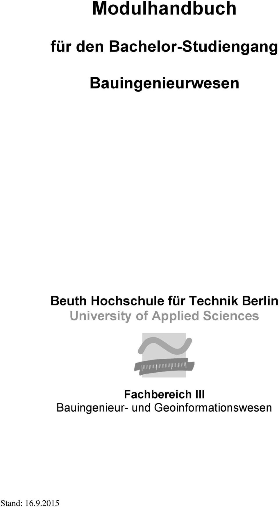 Berlin University of Applied Sciences Fachbereich