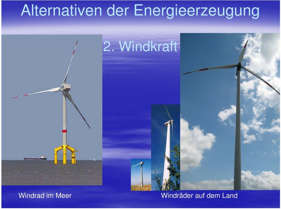 Windkraft Windrad im