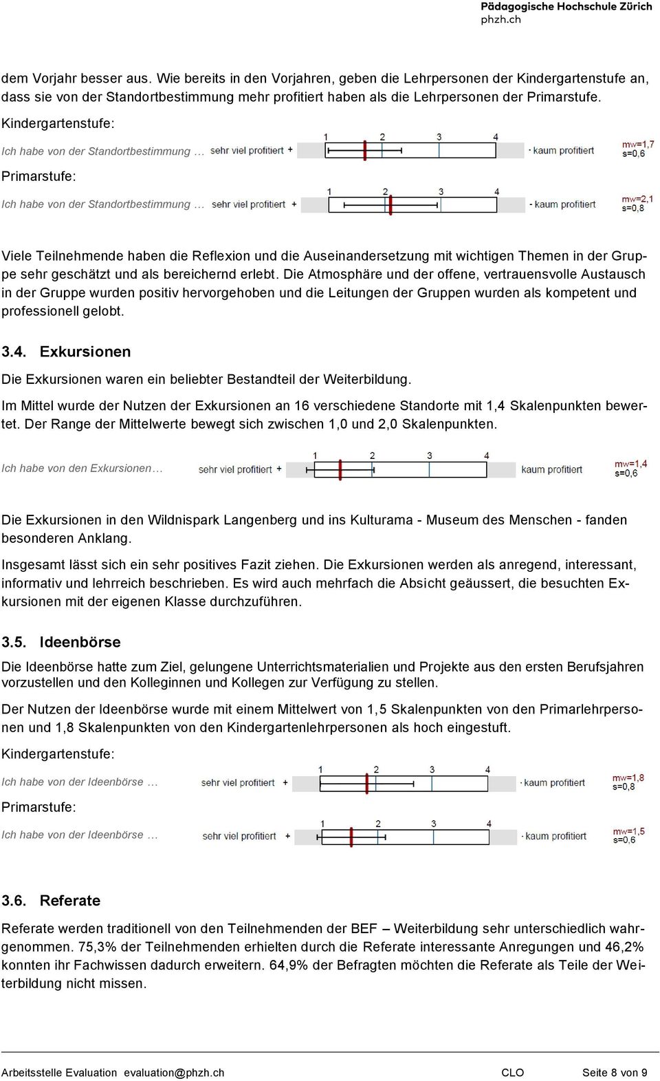 Gruppe sehr geschätzt und als bereichernd erlebt.