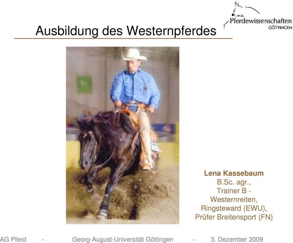, Trainer B - Westernreiten, Ringsteward (EWU),