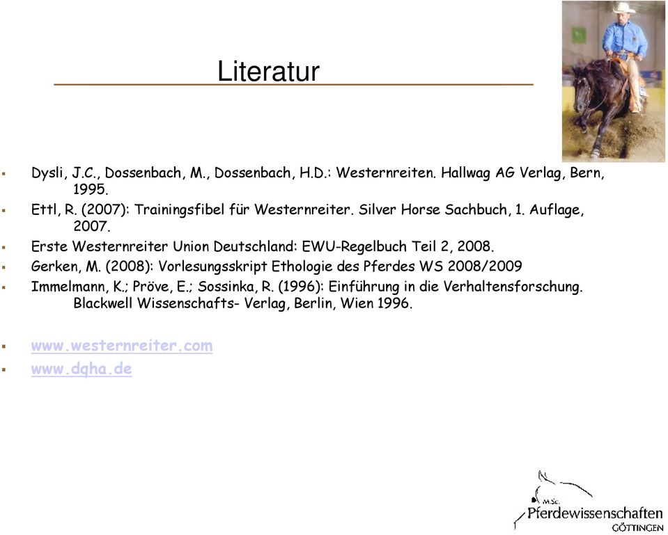Erste Westernreiter Union Deutschland: EWU-Regelbuch Teil 2, 2008. Gerken, M.