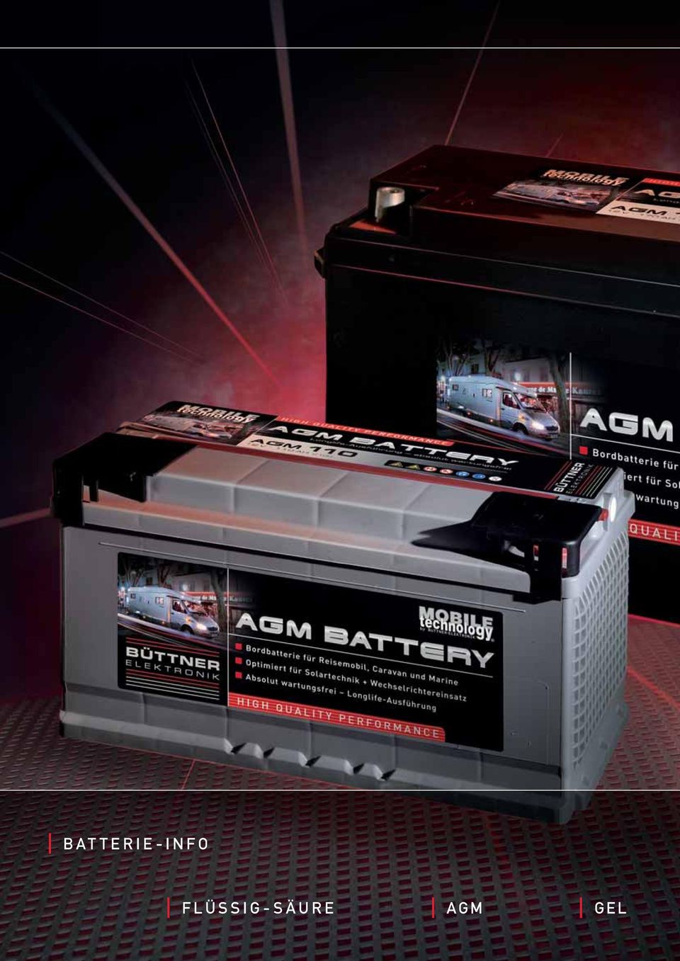 WESTECH Gel-Alkkus AGM-Batterien von 55-200Ah 