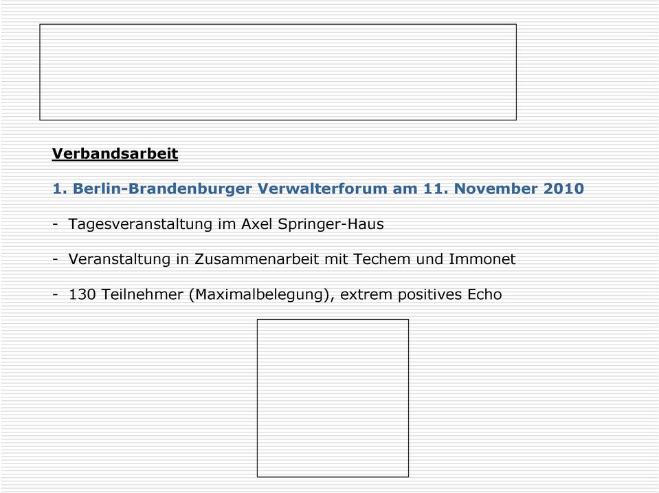 November 2010 - Tagesveranstaltung im Axel Springer-Haus