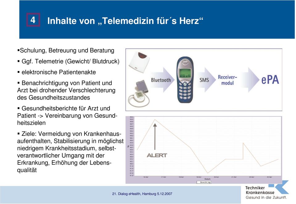 Verschlechterung des Gesundheitszustandes Gesundheitsberichte für Arzt und Patient -> Vereinbarung von Gesundheitszielen