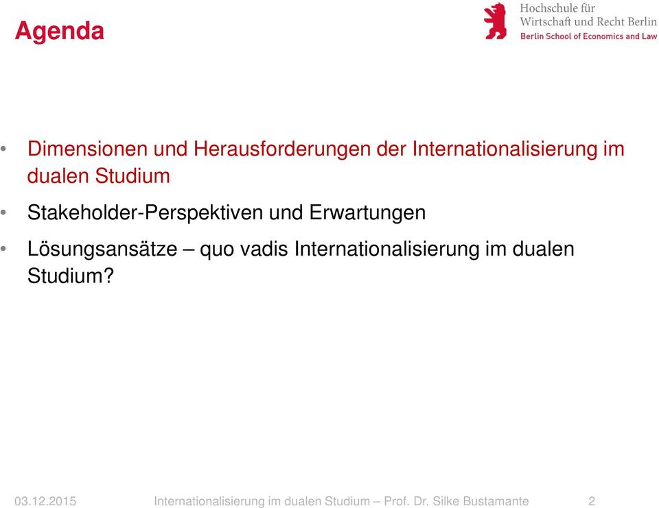 Lösungsansätze quo vadis Internationalisierung im dualen Studium?