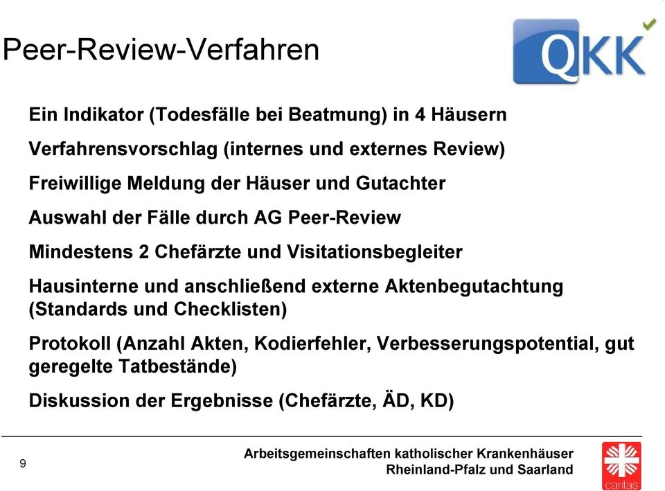 Visitationsbegleiter Hausinterne und anschließend externe Aktenbegutachtung (Standards und Checklisten) Protokoll