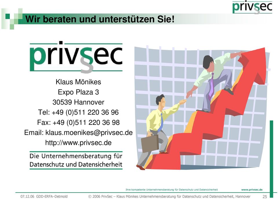 +49 (0)511 220 36 98 Email: klaus.moenikes@privsec.de http:// 07.12.