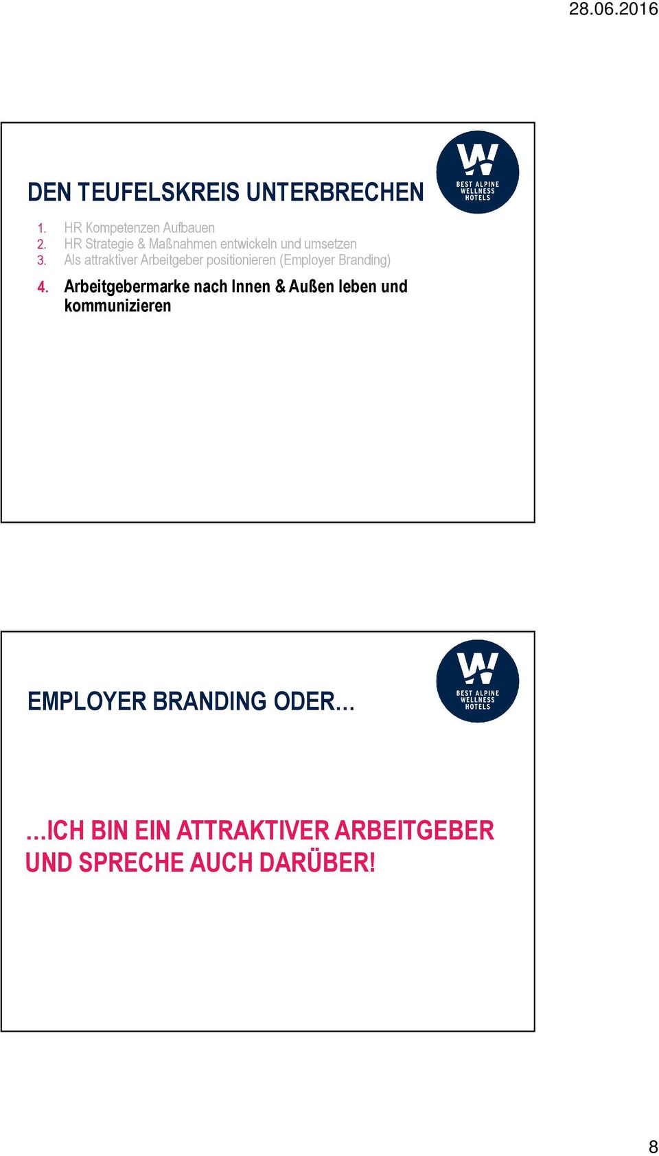 Als attraktiver Arbeitgeber positionieren (Employer Branding) 4.