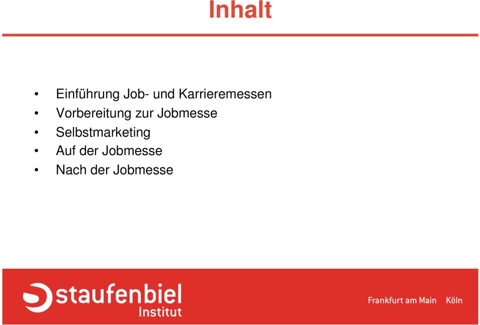 zur Jobmesse Selbstmarketing