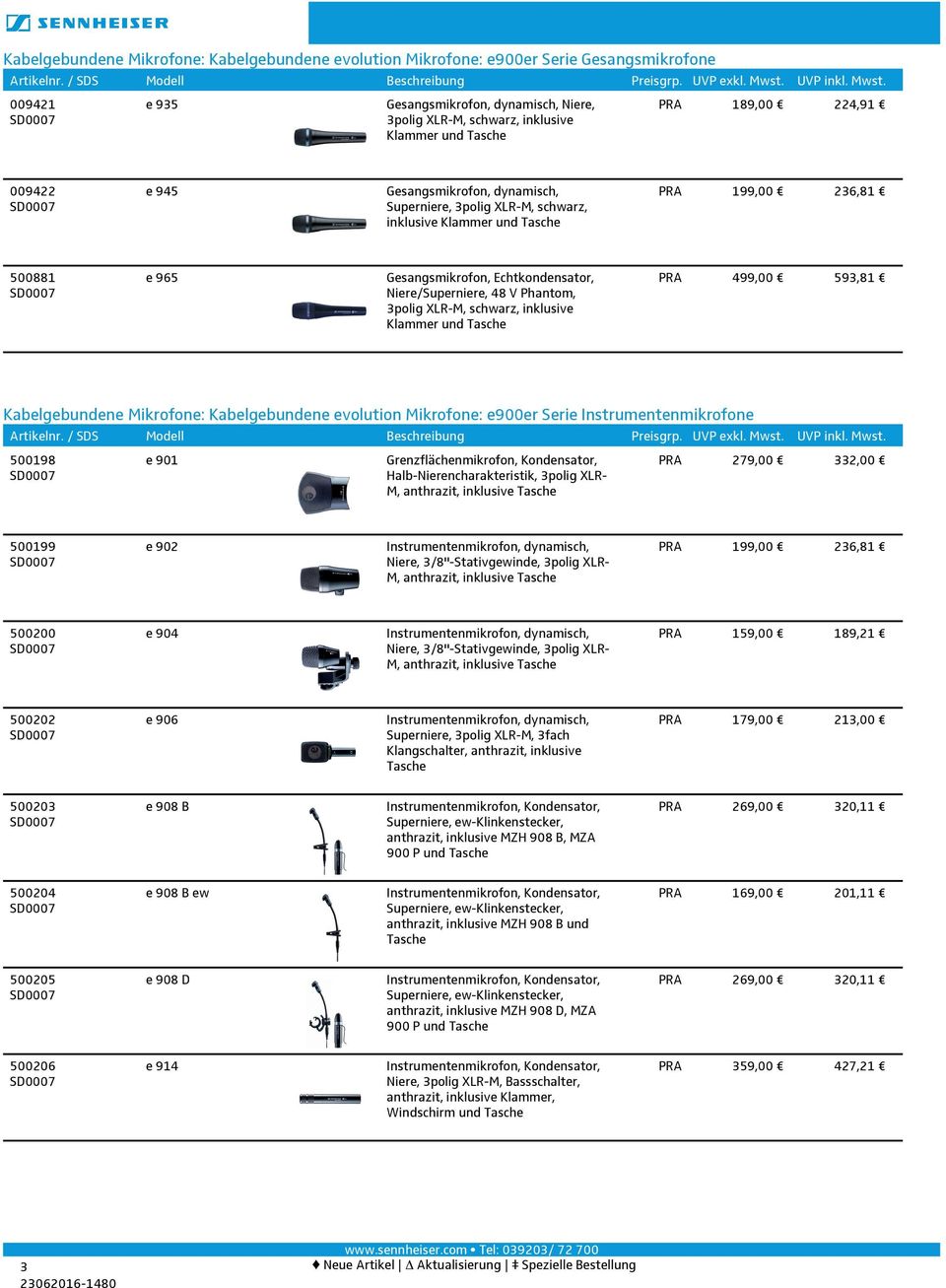 Phantom, 3polig XLR-M,, inklusive Klammer und Tasche PRA 499,00 593,81 Kabelgebundene Mikrofone: Kabelgebundene evolution Mikrofone: e900er Serie Instrumentenmikrofone 500198 e 901