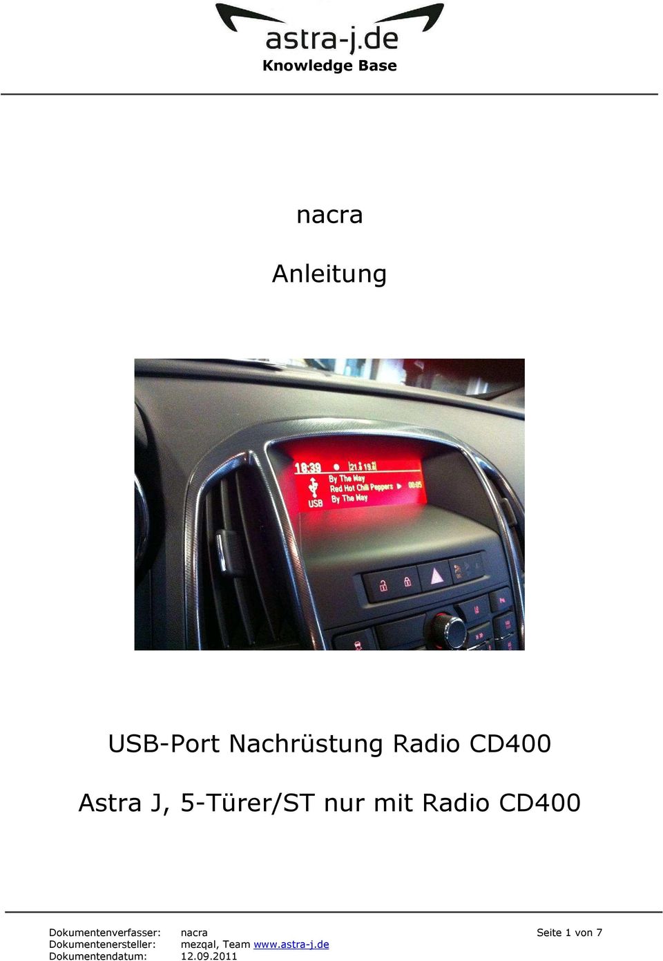 5-Türer/ST nur mit Radio CD400