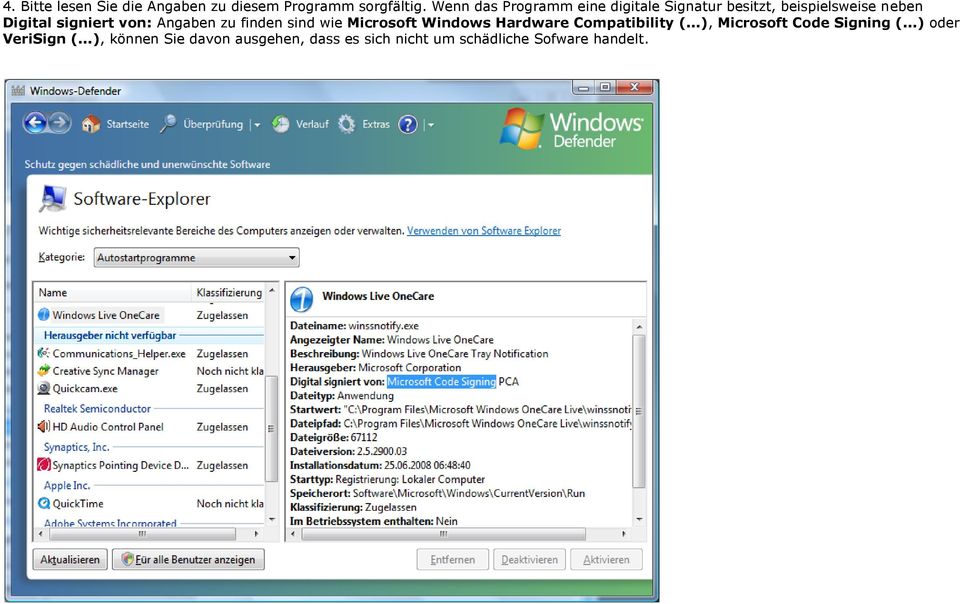 von: Angaben zu finden sind wie Microsoft Windows Hardware Compatibility (.