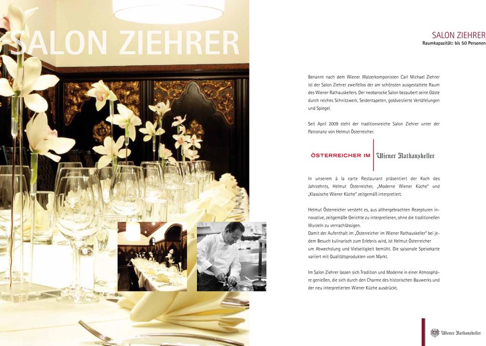 Seit April 2009 steht der traditionsreiche Salon Ziehrer unter der Patronanz von Helmut Österreicher.