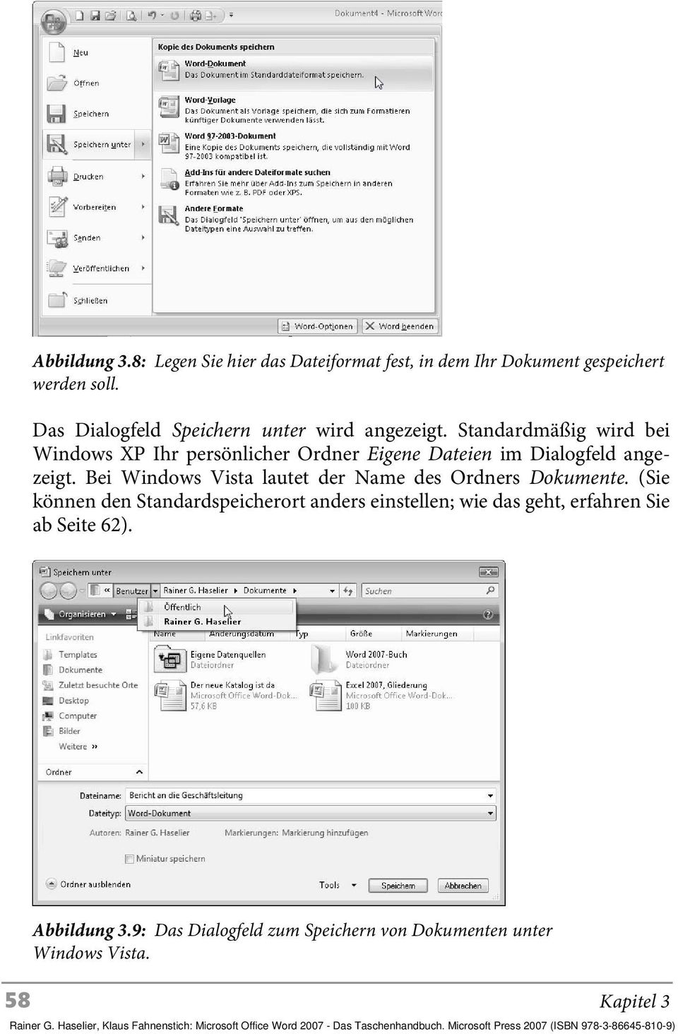 Standardmäßig wird bei Windows XP Ihr persönlicher Ordner Eigene Dateien im Dialogfeld angezeigt.