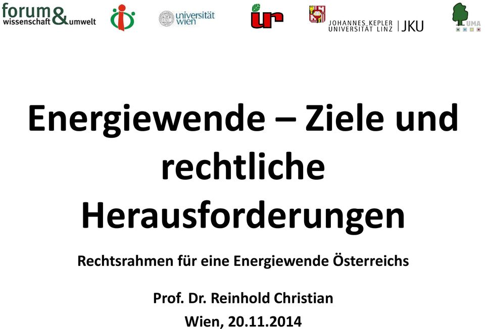 eine Energiewende Österreichs Prof.