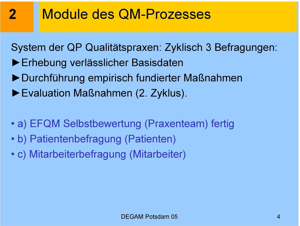 Evaluation Maßnahmen (2. Zyklus).