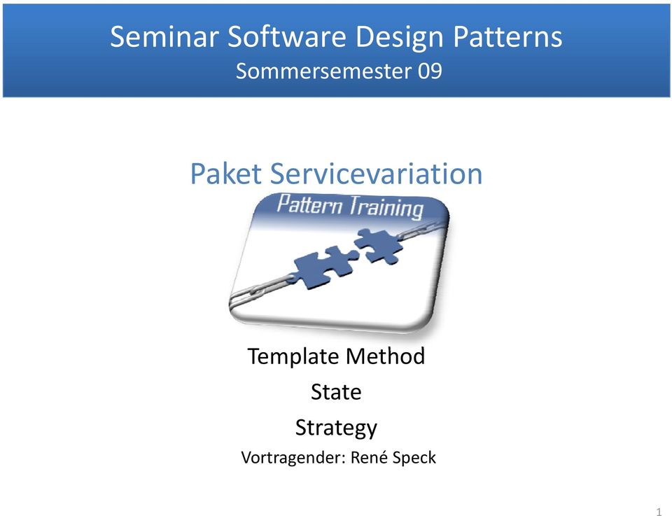 Servicevariation Template Method