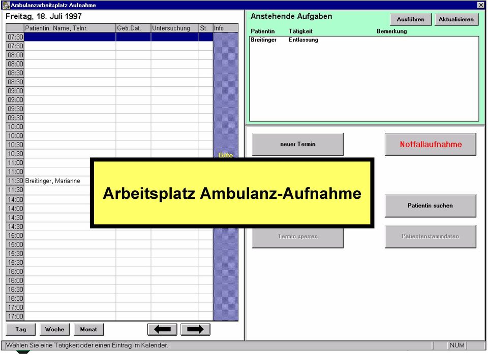 Ambulanz-Aufnahme
