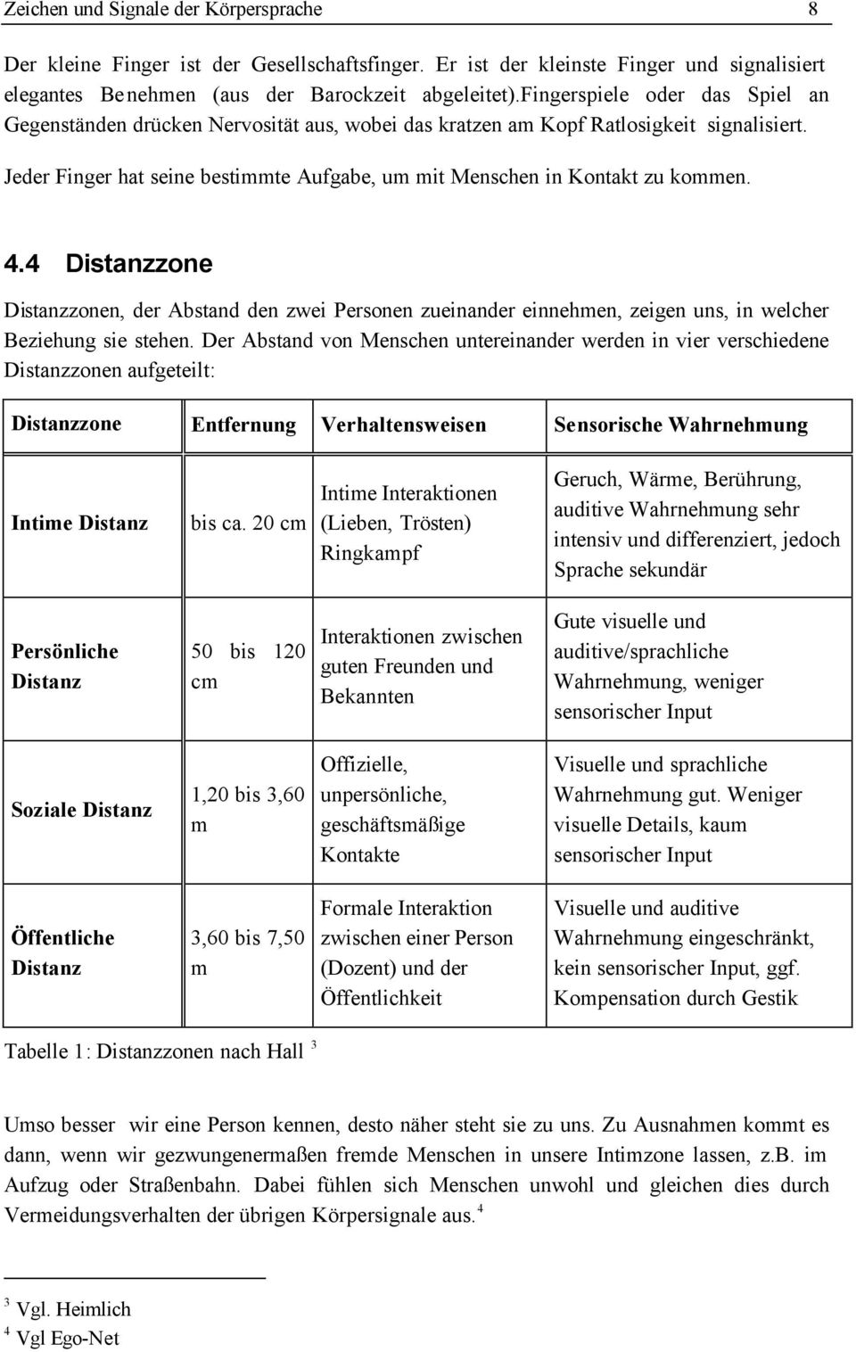 4.4 Distanzzone Distanzzonen, der Abstand den zwei Personen zueinander einnehmen, zeigen uns, in welcher Beziehung sie stehen.