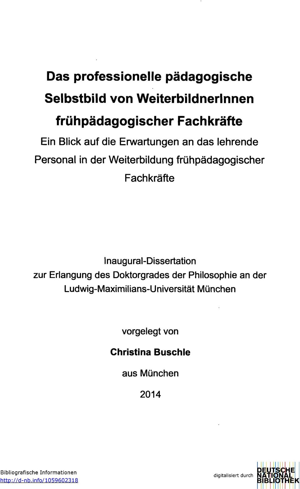 Fachkräfte Inaugural-Dissertation zur Erlangung des Doktorgrades der Philosophie an der