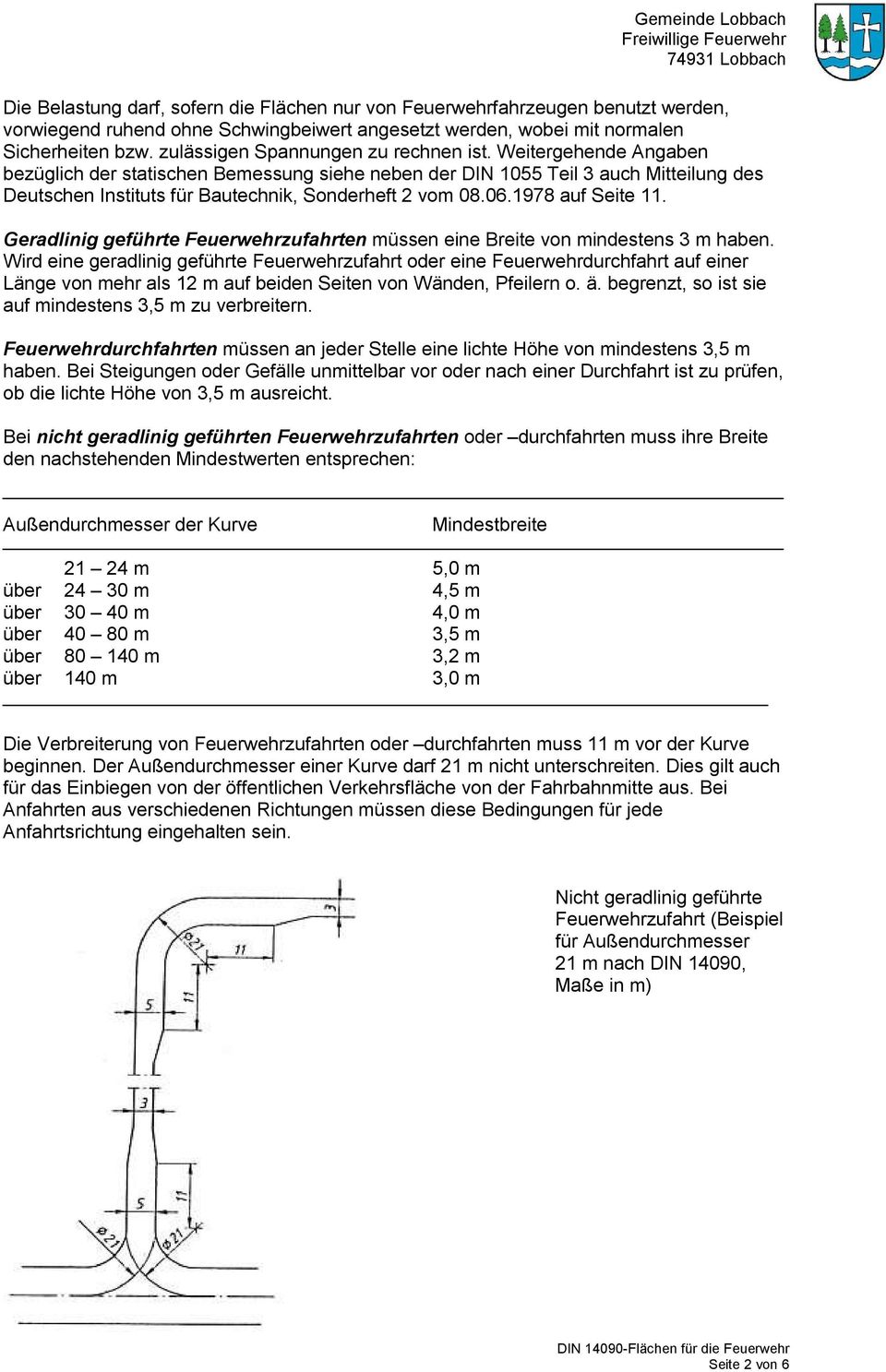 Weitergehende Angaben bezüglich der statischen Bemessung siehe neben der DIN 1055 Teil 3 auch Mitteilung des Deutschen Instituts für Bautechnik, Sonderheft 2 vom 08.06.1978 auf Seite 11.