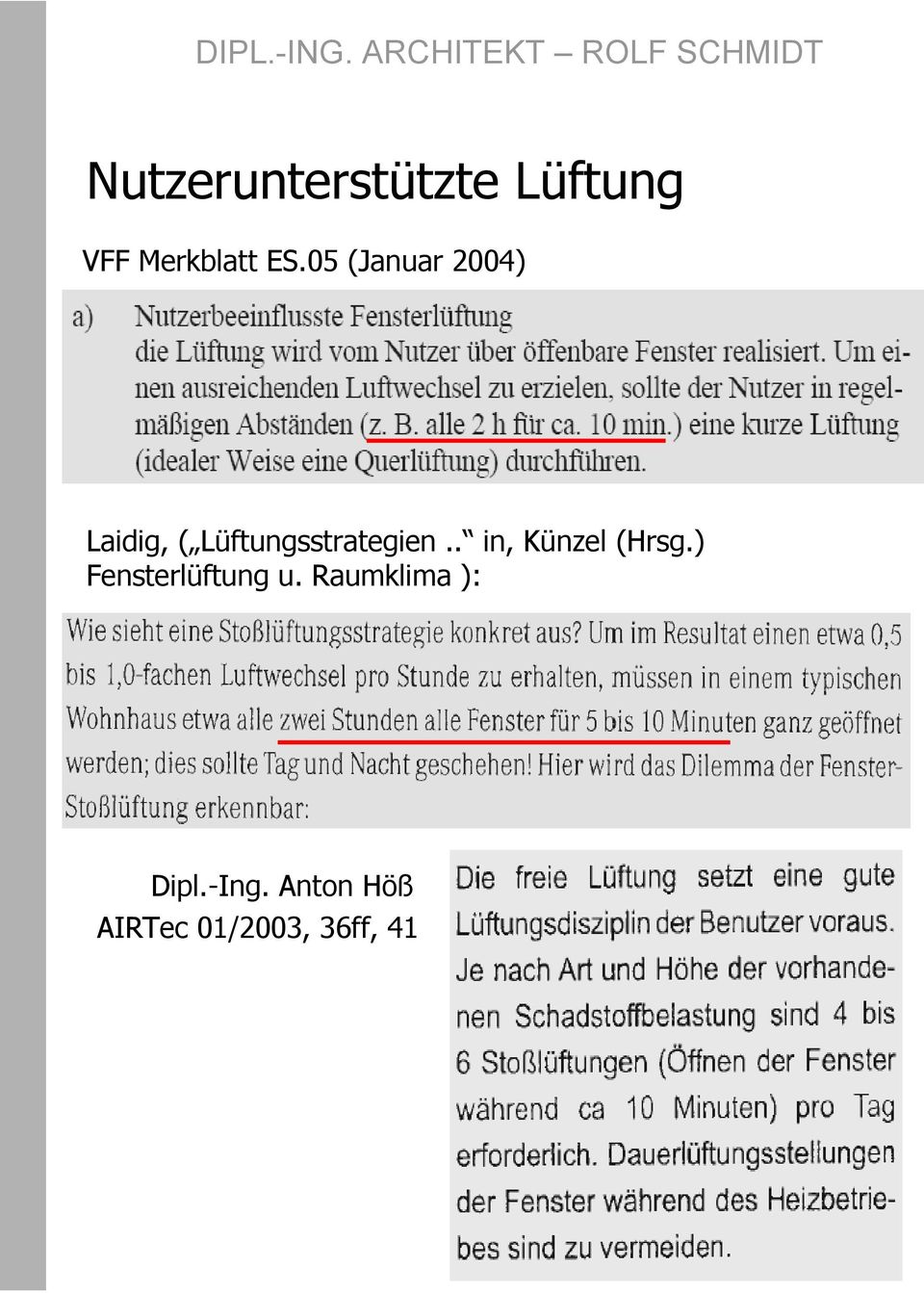 . in, Künzel (Hrsg.) Fensterlüftung u.