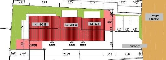 Informationen zum Bauvorhaben: Auf dem rund 510 qm große Süd-West Grundstück in 26160 Bad Zwischenahn, Lange Straße 40 werden 3 Stadthäuser erstellt.