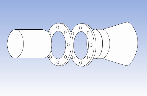Das verzinkte Rohrsystem wird nach Wunsch geliefert für Verbindung mit: Spannring (fb): Ø 80 Ø 500 mm Breite Spannringe (f.bb): Ø 150 Ø 800 mm Schnellverschluss-Spannringe mit Hebel (f.
