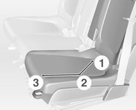 44 Sitze, Rückhaltesysteme Rücksitze Sitzeinstellung Flexibles Sitzsystem (FlexSpace) 9 Warnung Beim Fahren müssen die äußeren Sitze in den Führungsschienen eingerastet sein.