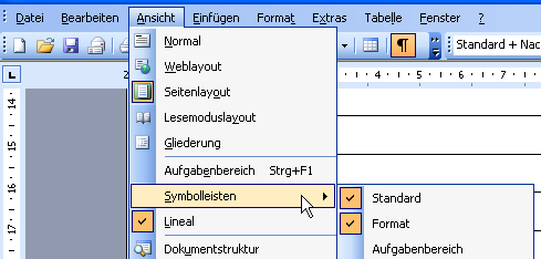 Menüpunkte, die es ermöglichen mehrere Dateien in Word auf dem Sichtbereich des Fensters anzuordnen. Ist hilfreich um zb 2 Dateien zu vergleichen. In diesem Beispiel ist nur eine Datei offen!