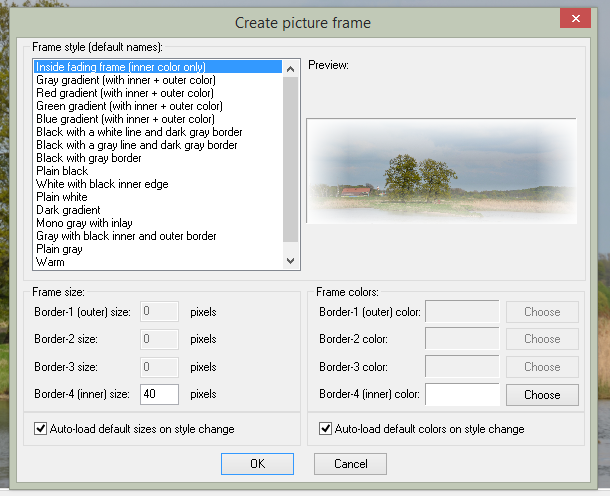 Hier ein Beispiel für den Rahmen um ein Bild. 3.4. Bildern einen Effekt-Rahmen hinzufügen Ebenso ist es möglich, einen Effekt-Rahmen den Bildern hinzuzufügen.