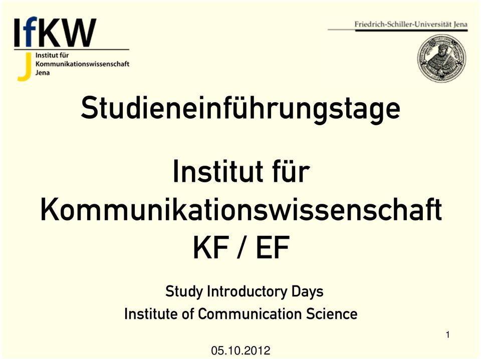 Study Introductory Days Institute