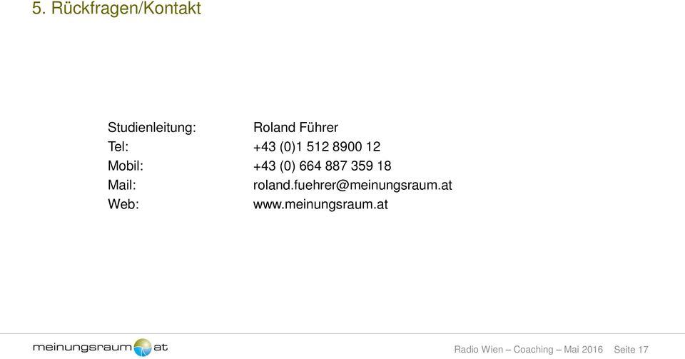 (0) 664 887 359 18 Mail: roland.