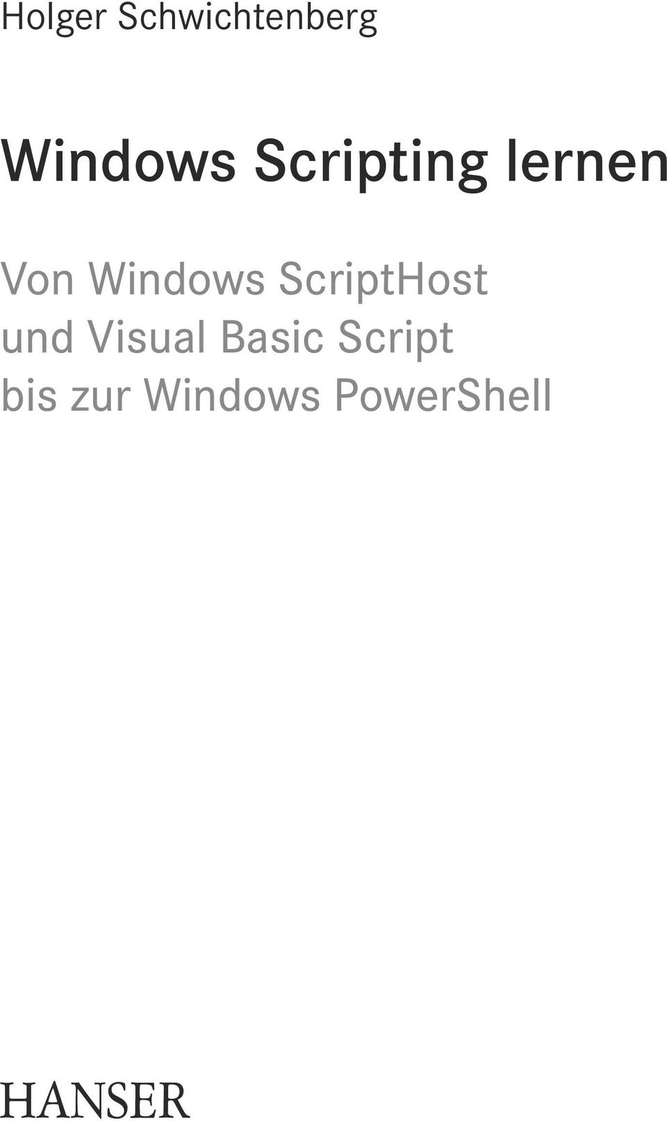 ScriptHost und Visual Basic