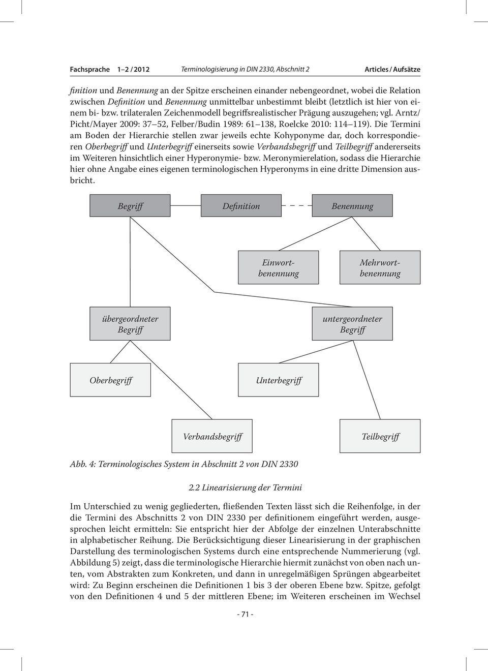 Arntz/ Picht/Mayer 2009: 37 52, Felber/Budin 1989: 61 138, Roelcke 2010: 114 119).