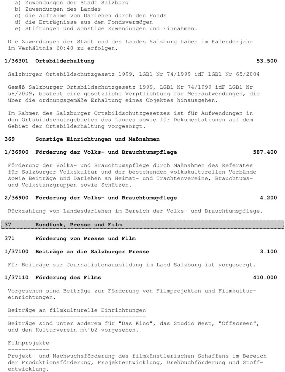 500 Salzburger Ortsbildschutzgesetz 1999, LGBl Nr 74/1999 idf LGBl Nr 65/2004 Gemäß Salzburger Ortsbildschutzgesetz 1999, LGBl Nr 74/1999 idf LGBl Nr 58/2009, besteht eine gesetzliche Verpflichtung