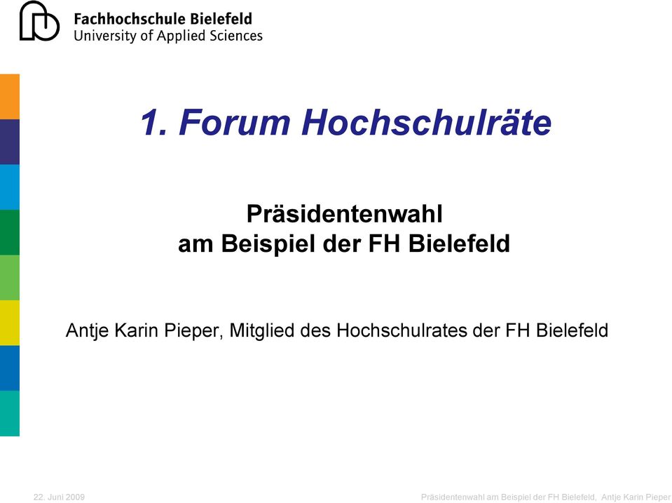 FH Bielefeld Antje Karin Pieper,