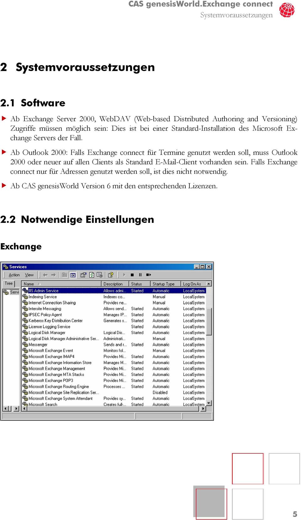 Standard-Installation des Microsoft Exchange Servers der Fall.