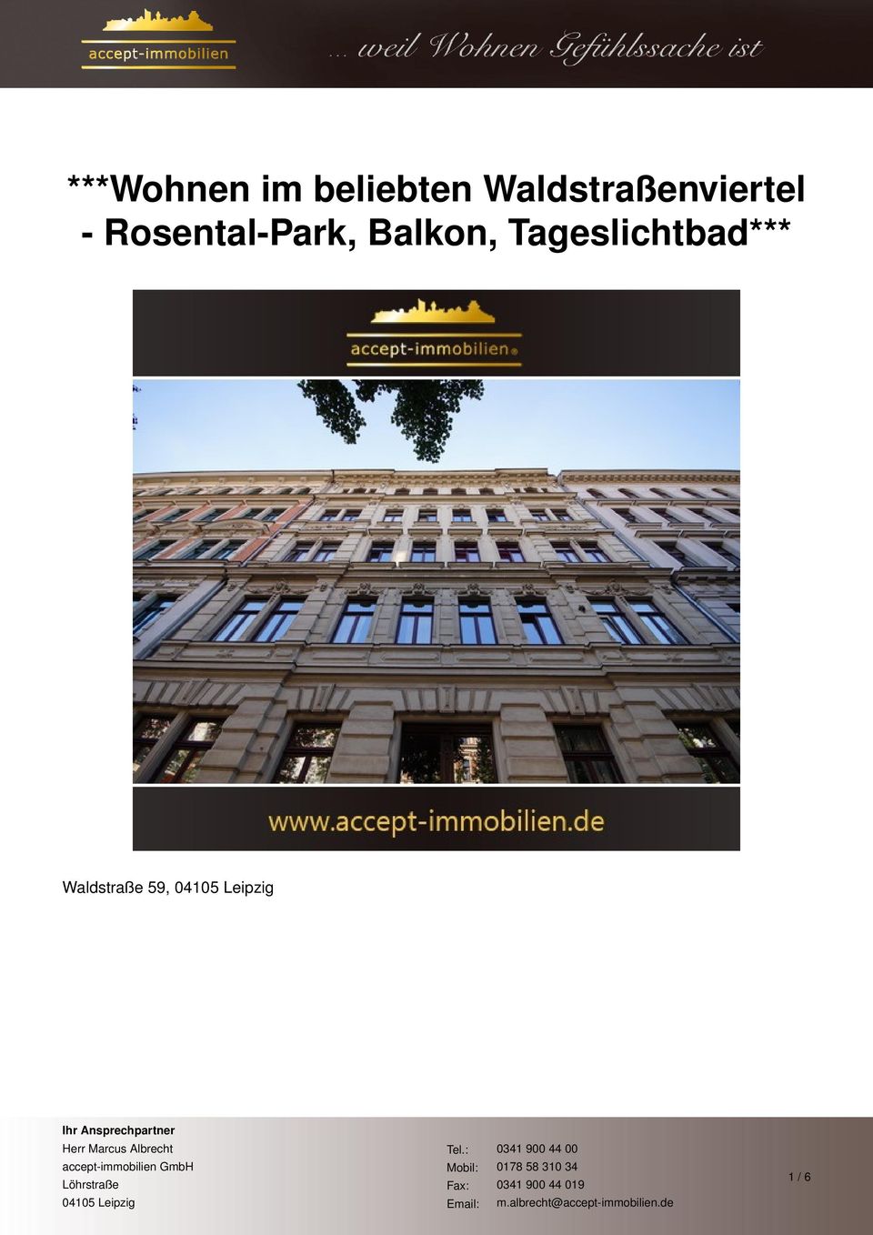 Rosental-Park, Balkon,