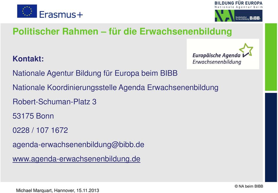 Agenda Erwachsenenbildung Robert-Schuman-Platz 3 53175 Bonn 0228 /