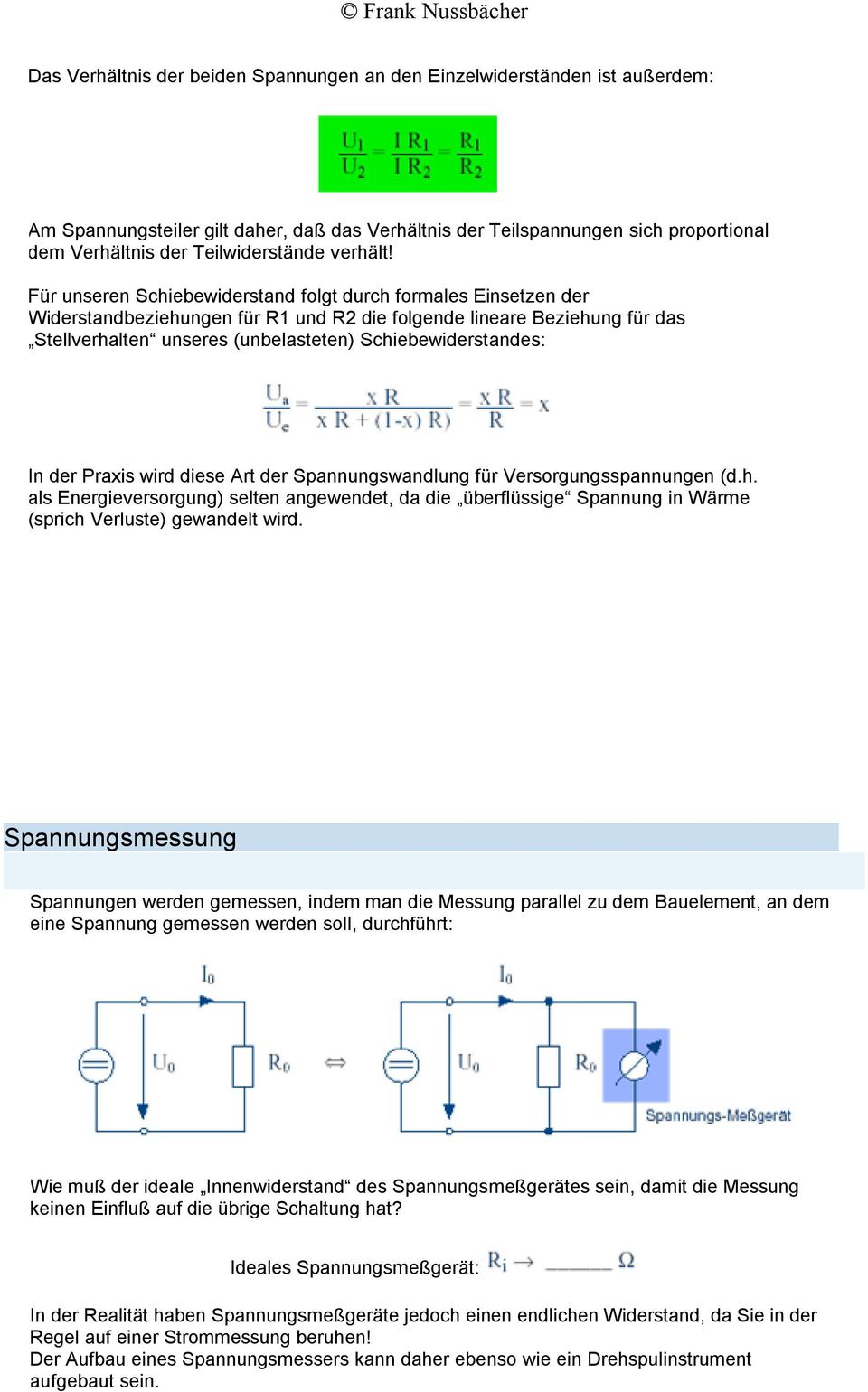 Frank Nussbächer U1 = U2 = U3 = U. Mit dem 1. Kirchhoffschen Satz, sowie  dem Ohmschen Gesetz für alle Komponeten gilt für den obigen Knotenpunkt: -  PDF Free Download
