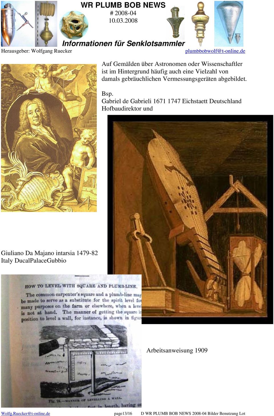Gabriel de Gabrieli 1671 1747 Eichstaett Deutschland Hofbaudirektor und