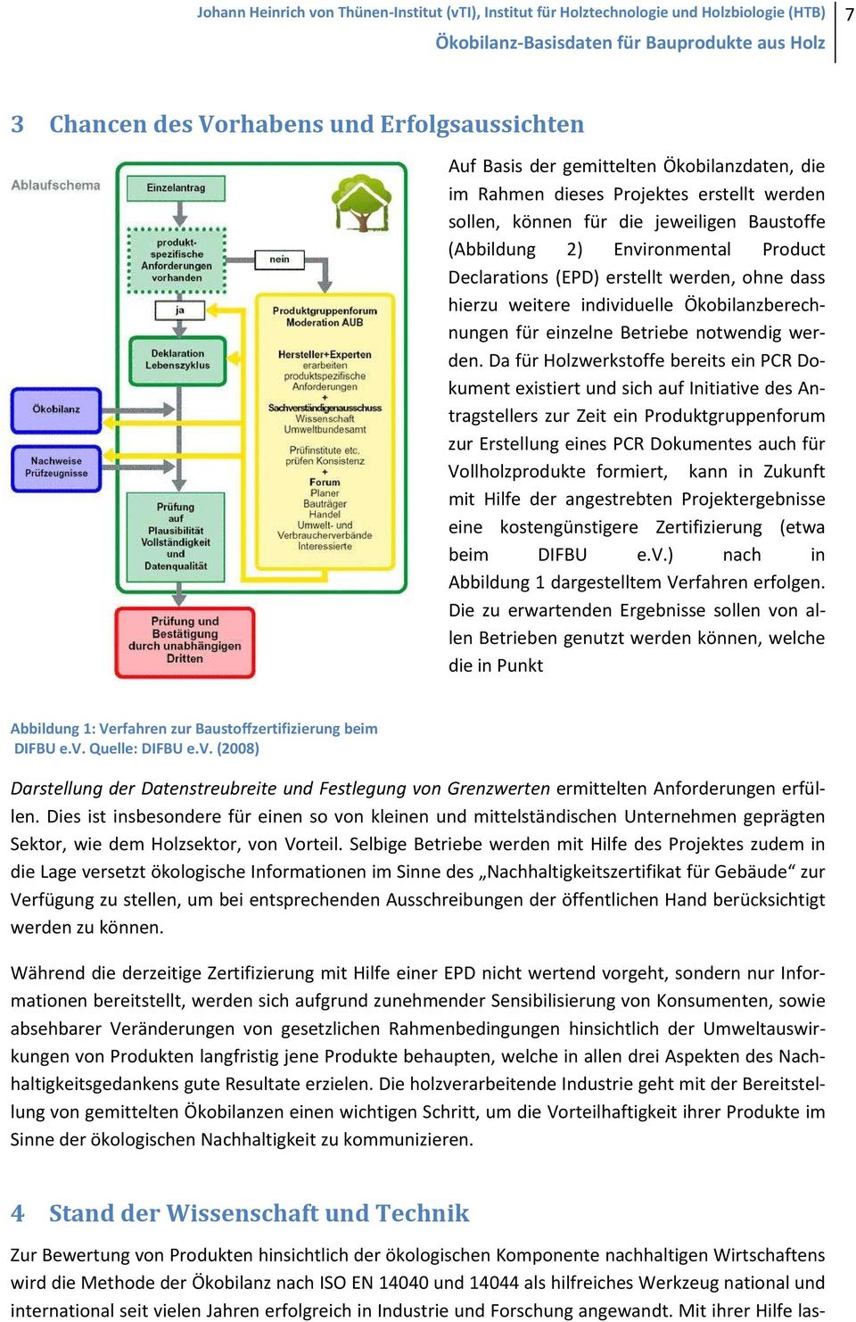 Da für Holzwerkstoffe bereits ein PCR Dokument existiert und sich auf Initiative des Antragstellers zur Zeit ein Produktgruppenforum zur Erstellung eines PCR Dokumentes auch für Vollholzprodukte