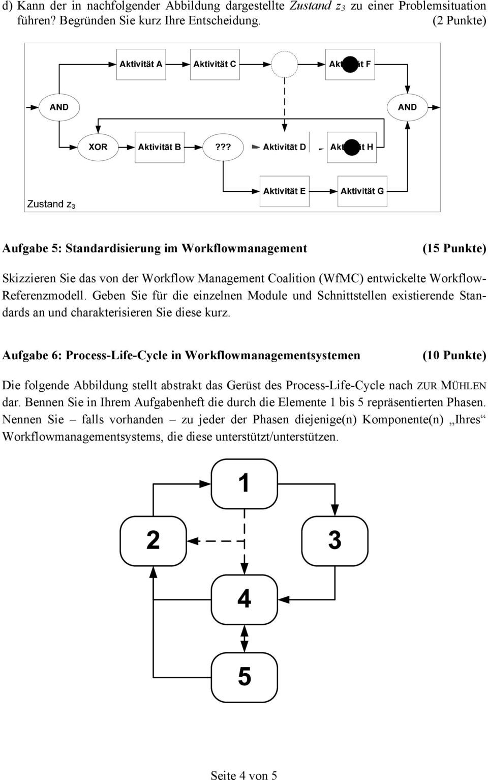 Geben Sie für die einzelnen Module und Schnittstellen existierende Standards an und charakterisieren Sie diese kurz.